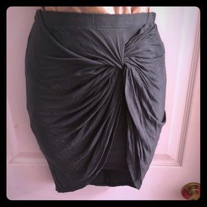 Olive green mini skirt